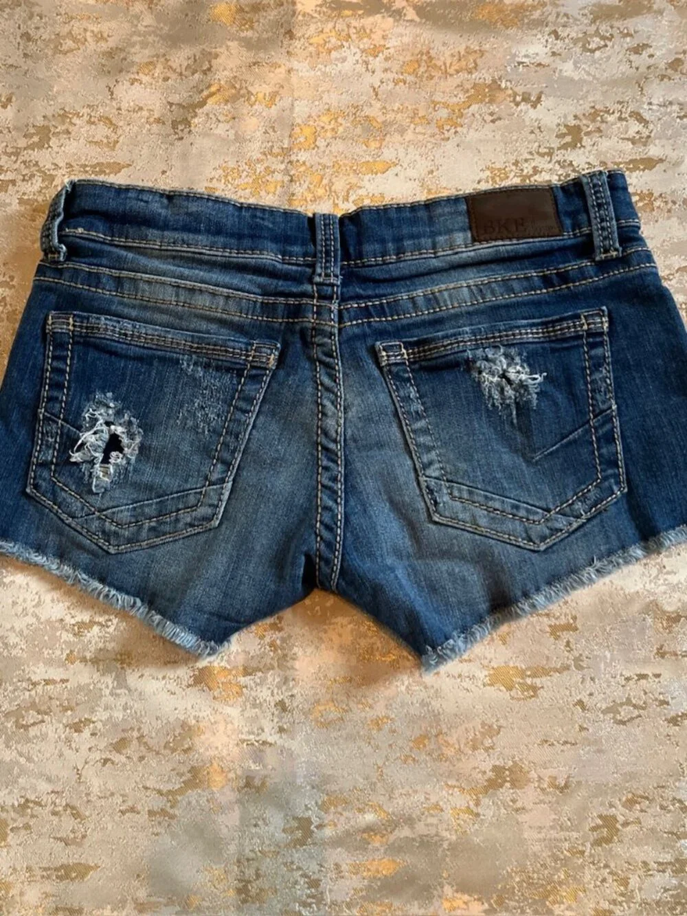 BKE Buckle Denim Jean Shorts Womens sz 28 Lot of 2 Payton Stella Blue Distressed